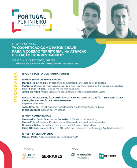 Conferência: A coopetição como fator chave para a coesão territorial na atração e fixação de investimento